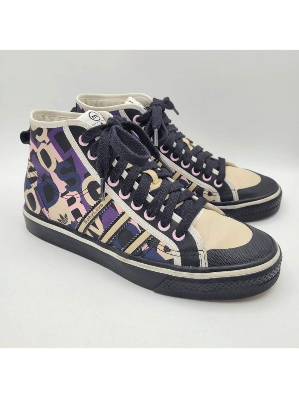 RARE Adidas Mi Nizza Baby Love Womens 8.5 Retro High Top Sneakers